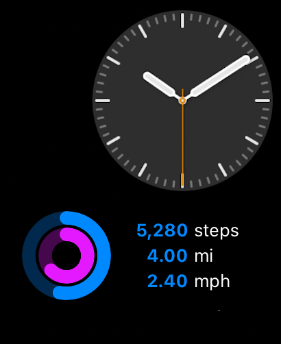 Modular Compact watch face with Pedometer Plus day complication